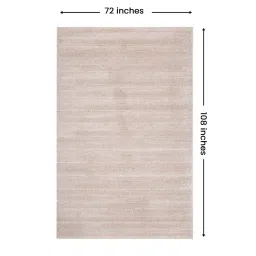 sapana carpet-mats Beige Plain Solids Wool 6 x 9 Feet Machine Made Carpet image 2