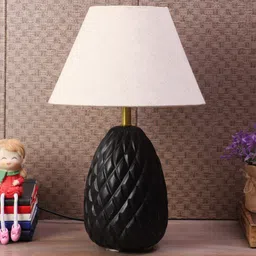 Aera Off White Fabric Shade Table Lamp with Natural Base - By Sapphire image 2