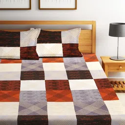 fashion string 144 TC Microfiber Double Printed Flat Bedsheet image 2