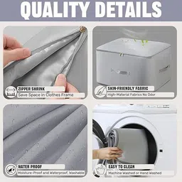 Snehshyam Ultra Space Saving Self Compression Organizer Cotton Laundry Bag image 2