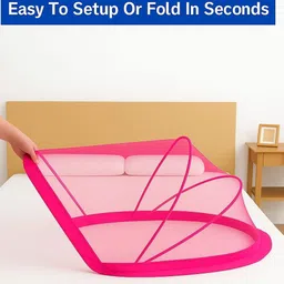 ya enterprise Kids tent crib pink HDPE - High Density Poly Ethylene Washable Infants Mosquito Net image 3