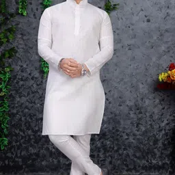 cellux Men Cotton Blend Kurta Pyjama Set-picture-31