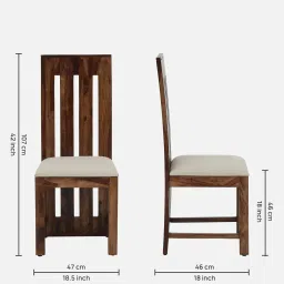 woodsworth from pepperfry Speyer Sheesham Wood 4 Seater Dining Set In Scratch Resistant Provincial Teak Finish image 2