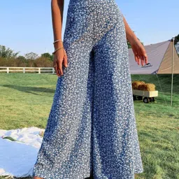 kotty Women Regular Fit Multicolor Polyester Trousers image 3