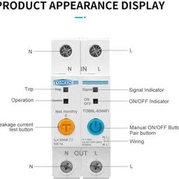 amiciSmart WiFi MCB, Circuit Breaker & Energy Meter with Over Voltage/Load Protection Smart Switch image 3