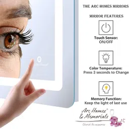 arc homes & memorials Asymmetrical bathroom wall mirror 18* 24 inches Bathroom Mirror image 2