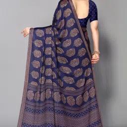 fabmora Printed, Blocked Printed Daily Wear Chiffon, Georgette Saree image 2