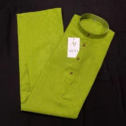 avits Men Checkered Cotton Blend Ethnic Dress image 3