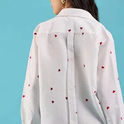 herway Women Regular Fit Printed Curved Collar Casual Shirt image 2