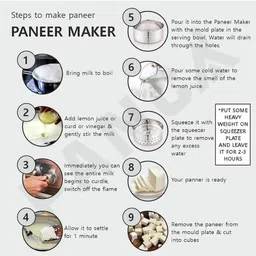 konava Stainless Steel round paneer Maker Mould 500ml big Size Tofu Press Mould Maker, Collapsible Colander image 5