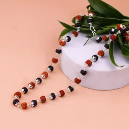 vibesle Karungali Malai | Original 54 Beads Ebony wood Rudraksha Mala Wood Necklace image 3