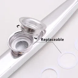 vasadigital Kazoo Aluminum Allow Musical Instrument - Silver Aluminum Flute image 3