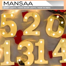 mansaa LED Marquee Letter Lights Sign, Alphabet LED Lights for Home Party Wedding Decoration - 2 Table Lamp image 5