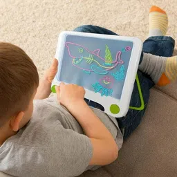 giftzretailz 3D Fluorescent Magic Colorful Drawing Board Writing Board Graffiti Board image 2