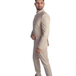 evauke Men jodpuri bandhgala Solid Suit image 3