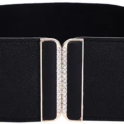 killfe Women Casual Black Fabric Belt image 4