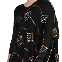 sekmany Chiffon Embellished Black Women Dupatta-picture-43