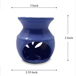 PEEPRESION Ceramic Aroma Diffuser Oil Burner with Jasmine Aroma Oil & 2 T-Light Candles for Home, Office, Spa, Hotel, Temple, Club, Pub Bar, Gym, Bed Room Diffuser image 3