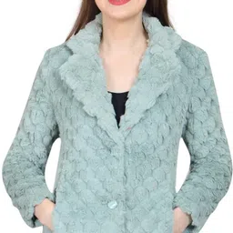 young club classic FURR Self Design Coat For Women image 3