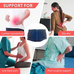 fash n vibe Lumbar Sacral Belt for Relief from Back Pain and Muscle Spasms|For Men and Women Back / Lumbar Support image 3