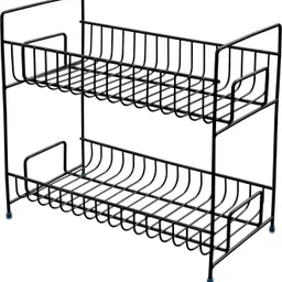 iconplus MultiPurpose 2 Layer Kitchen Storage Shelf | Spice Rack Steel Kitchen Trolley-picture-23