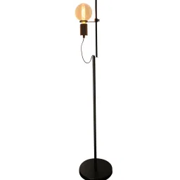 kapoor lampshades Malcolm Adjustable Matte Shade Floor Lamp With Black & Matt Gold / Brass Base image 3