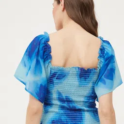 harpa Casual Regular Sleeves Solid Women Light Blue Top image 2