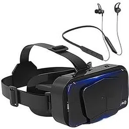 DRUMSTONE 3D VR Glasses: Giant Screen for Games & Movies + Bluetooth Neckband Earphones Video Glasses-image-59