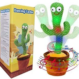 kudos enterprises Dancing Cactus Talking Plush Toy with Singing & Recording Function-picture-13