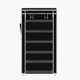 sb07 1 Door 6 Shelf Solid PP Collapsible Wardrobe image 2