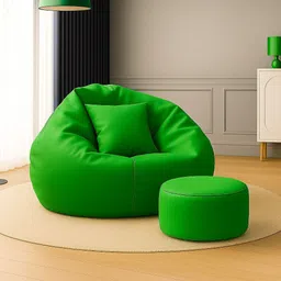 shira 24 XXXL Bean Bag with Footrest & Cushion Ready to Use Teardrop Bean Bag With Bean Filling-picture-42