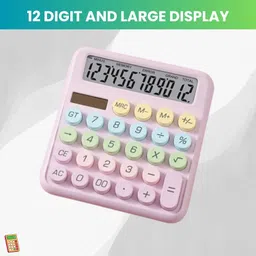 clairbell Desktop Cute Calculator, 12-Digit Large Display With Aesthetic Candy ColorO90 Desktop Cute Calculator, 12-Digit Large Display With Aesthetic Candy ColorE90 Basic Calculator-picture-25