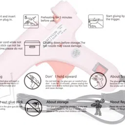 dyeoui PINK MINI 20 WATT - 5 GLUE STICKS OF 7MM SIZE Standard Temperature Corded Glue Gun image 5
