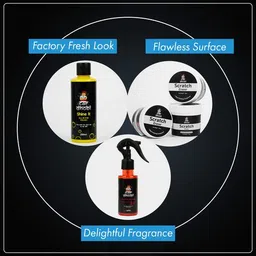 cardhobi Car Care Combo, Scratch Eraser, Master Shine, Glass Cleaner, Air freshner Combo image 4