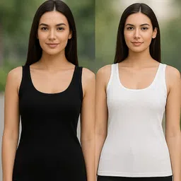 prime love Women Black, White Tank Top/Vest-picture-15