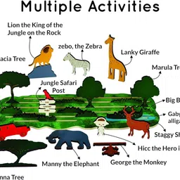 the funny mind 22 Pieces 3D Jungle Theme Wooden Board Game, Puzzles image 3