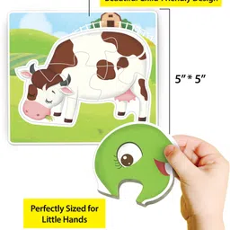 little berry Baby Puzzles for Kids (Set of 3): Jungle, Farm & Ocean Animal - Puzzle Game Toys image 5