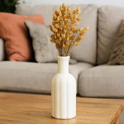 globally indian Nordic Style Matte Cream Ceramic Decorative Vase Ceramic Vase image 4