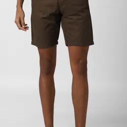 peter england Printed Men Black Regular Shorts image 1