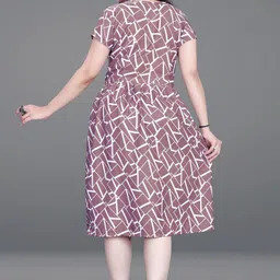 varudifab Women Fit and Flare Multicolor Midi/Calf Length Dress image 4