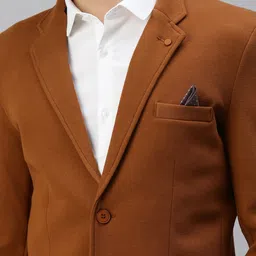 showoffff Men Solid Single Breasted Casual Blazer image 5