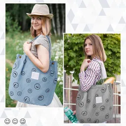 momisy Women Grey Tote image 4