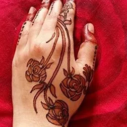 amina Henna Instant Tatto Red Outline Mehndi / No Chemicals Dyes - Color Paste Cone (Red, 6 Piece) Natural Mehendi image 3