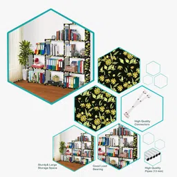 flipkart perfect homes studio Metal Open Book Shelf image 3