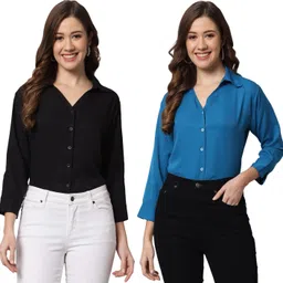 funday fashion Women Regular Fit Solid Casual Shirt-picture-25