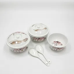 wollongong homes Pack of 32 Ceramic Dinner Set 32 Pieces for Family, Crockery Set for Dining, Plates & Bowls Dinner Set image 4