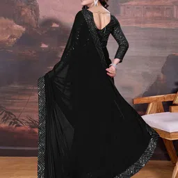 somvati Embellished Bollywood Georgette Saree image 4