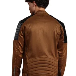 leather retail Men’s Casual Regular Fit Suede Jacket image 3