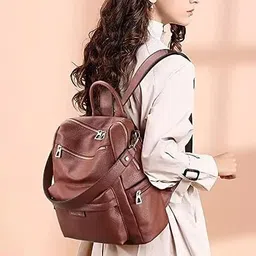 aksuti Women's Fashion Backpack Purse Multipurpose Design Convertible Satchel Handbags Shoulder Bag Travel bag image 3