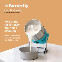 Butterfly Orchid Plus 2 Litres 2 Stones Wet Grinder with Coconut Scrapper & Atta Kneader (Blue) image 2